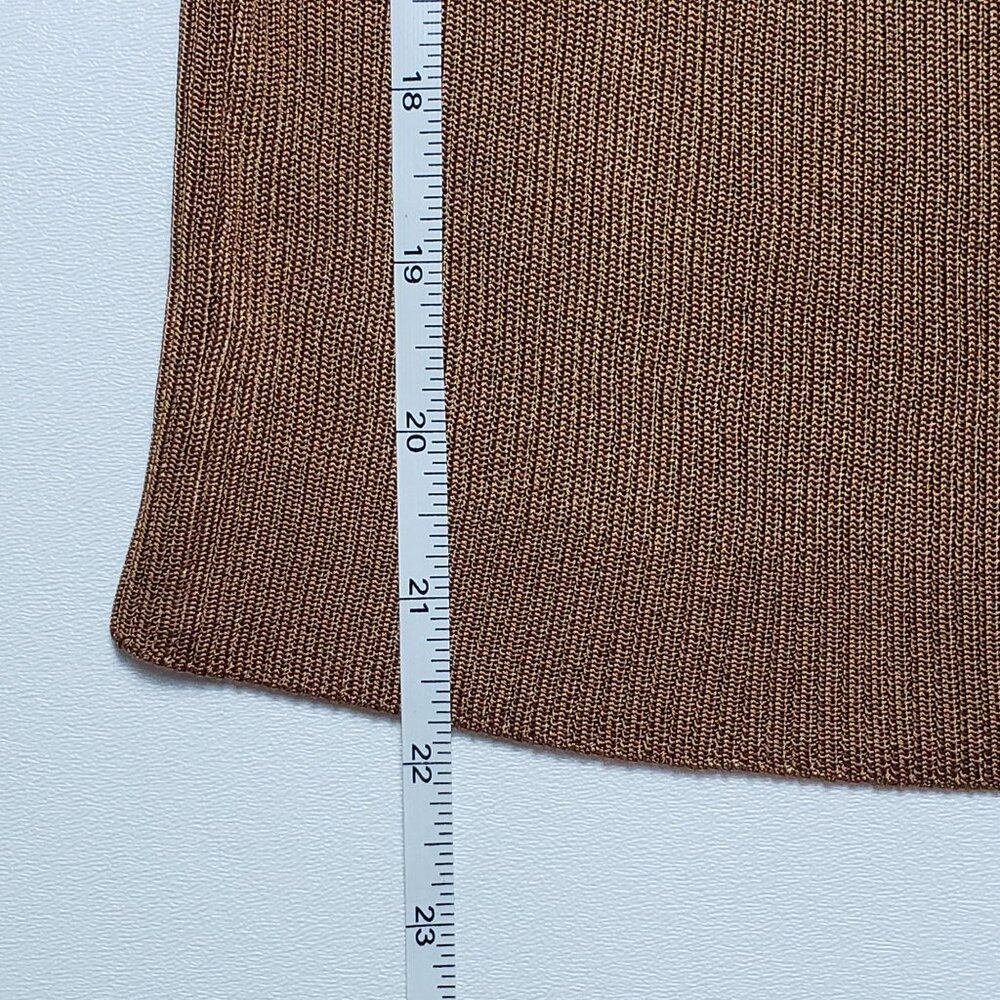 Madewell Rib Square-Neck Sweater Tank Womens XXS Golden Bronze Brown Stylish Top - Picture 7 of 16